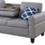 Canapé modulaire en similicuir avec repose-pieds-131212347