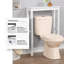 Siège de toilette rond avec charnières réglables et mécanisme de retrait facile en bois moulé, taille standard-52989296