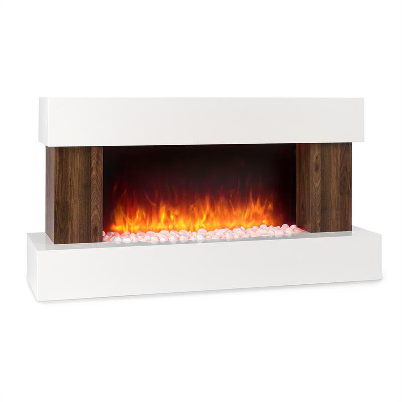 Klarstein 120.5cm W White Electric Fireplace