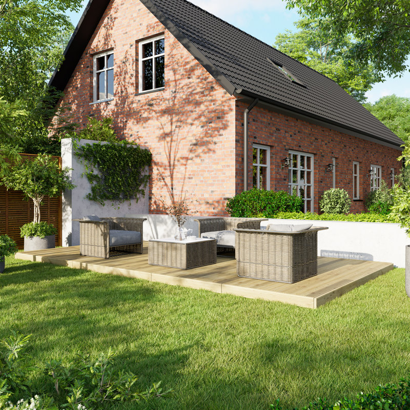 Powersheds 10 x 20ft Timber Pressure Treated Decking Kit - No Handrails