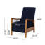 Fauteuil inclinable manuel en tissu et bois