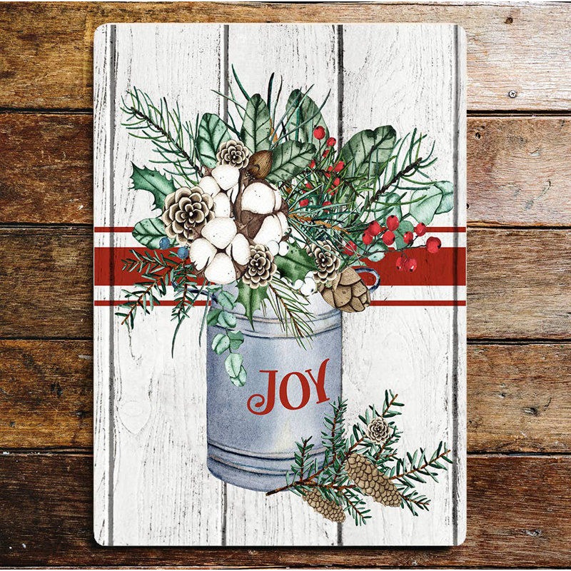 2174 Handmade Plants & Flowers Wall Decor on Metal, 20cm H x 15cm W