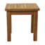 Table d'appoint d'extérieur en bois de teck brun à lattes