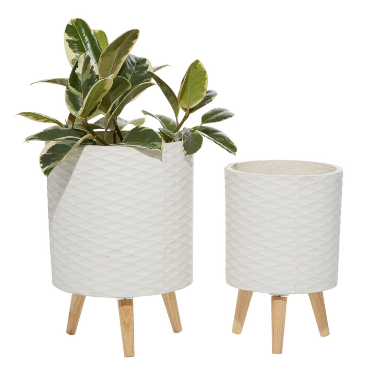 Encline Pot Planter, White