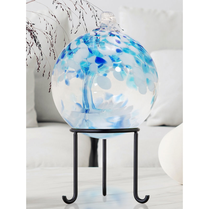 Foh Abstract Cloche Or Water Globe, 7.5" H x 6" W x 6" D