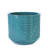 Modern Cyan Glossy Ceramic Flowerpot, Functional For Patio And Garden, Built - In Drainage Roots Planter Indoor Outdoor Spaces, Featuring Hole, Frost Weather