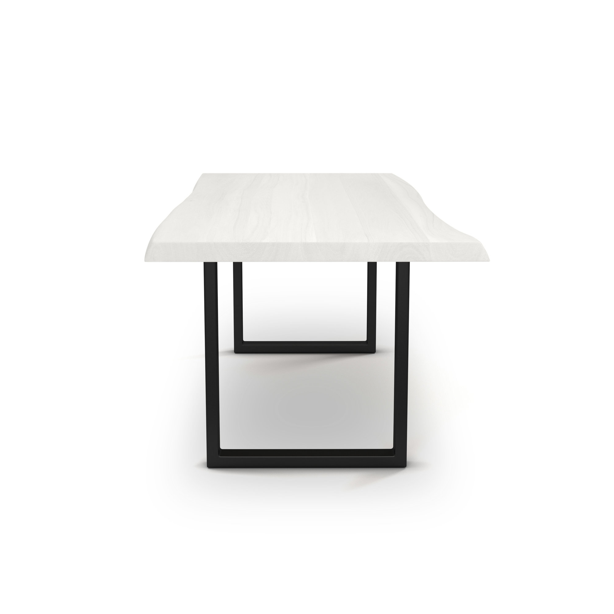 Colin Dining Table, Black, 29.75"H x 116"L x 40"W, White Wash