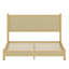 Structure de lit plateforme avec tête de lit avec pieds tournés, style bohème et assemblage facile-837235466-837235510