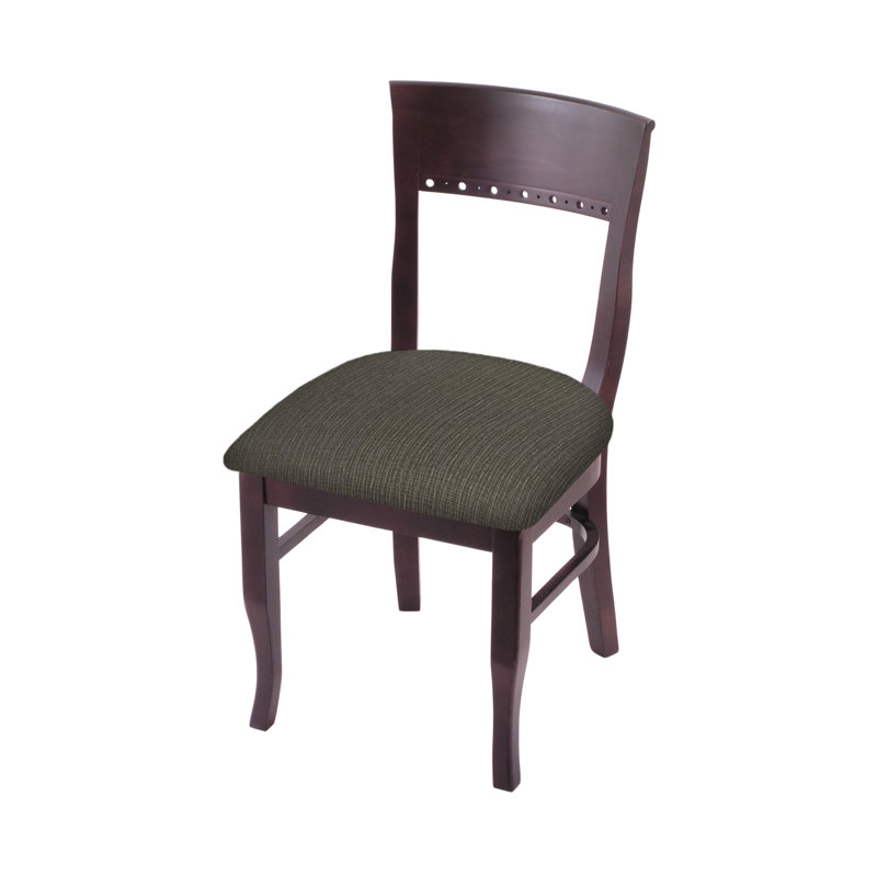 Hampton 19.25'' H Upholstered Beech Side Chair, Dark Cherry, Graph Chalice