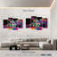 Multicoloured Abstract Cat Multi Piece Canvas Print-605642578