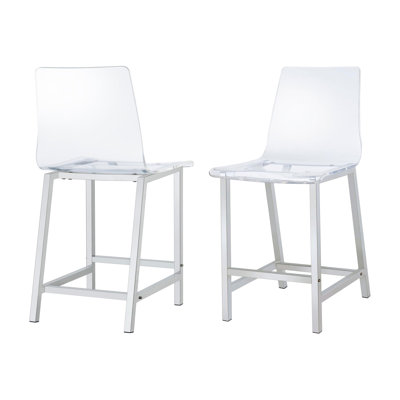Selmir Stool in Chrome and Clear