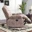 Fauteuil inclinable manuel rembourré en microfibre de 39,4 po de largeur avec accoudoirs Preana-1333887195