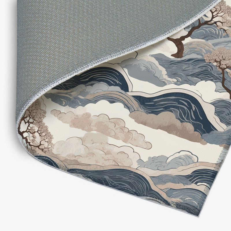 Tranquil Bloom Indoor And Outdoor Area Rug, Rectangle 1'6" x 2'6"