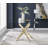 Lenworth Modern Chrome Metal and Glass Dining Table Set with 4 Luxury Faux Leather Dining Chairs-899665933