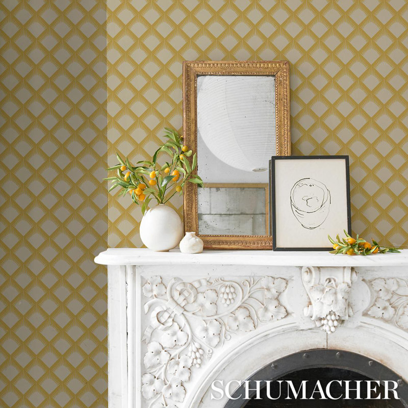Schumacher x Neisha Crosland Maize Wallpaper, Black/White