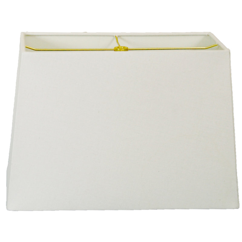 Linen Rectangle Lamp Shade, Linen White, 11" H x 16" W x 9" D