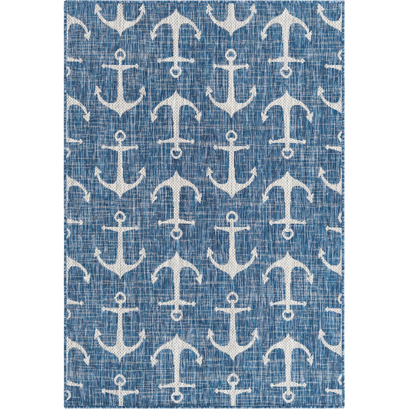 Tapis d'extérieur Ayton couleur mer, Rectangle 4 pi x 6 pi
