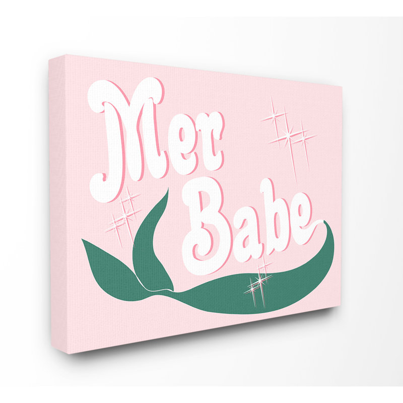 «Pink and Green Shiny Mer Babe Mermaid Tail», reproduction d'impression, H 16 po x l 20 po x P 1,5 po, Toile