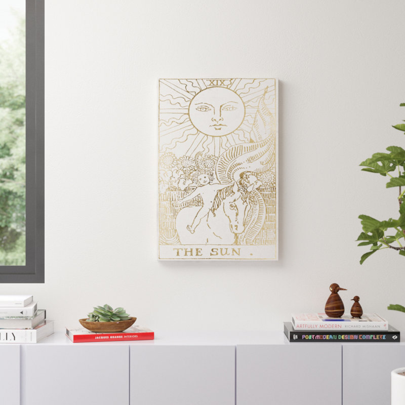 " The Sun Tarot Luxe ", 30" H x 20" W, Wrapped Canvas