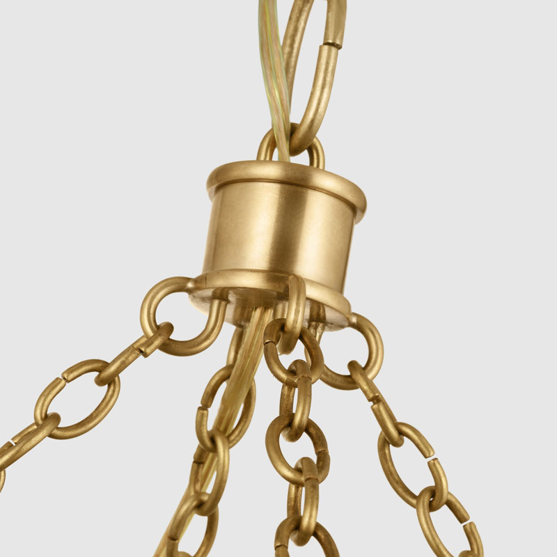 Menil 4 - Light LED Chandelier, Soft Brass