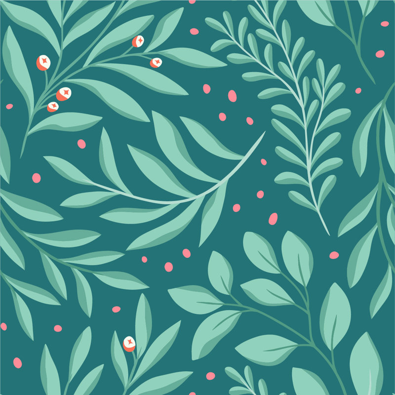 Floral Tile, 2.08' W x 10.42' L