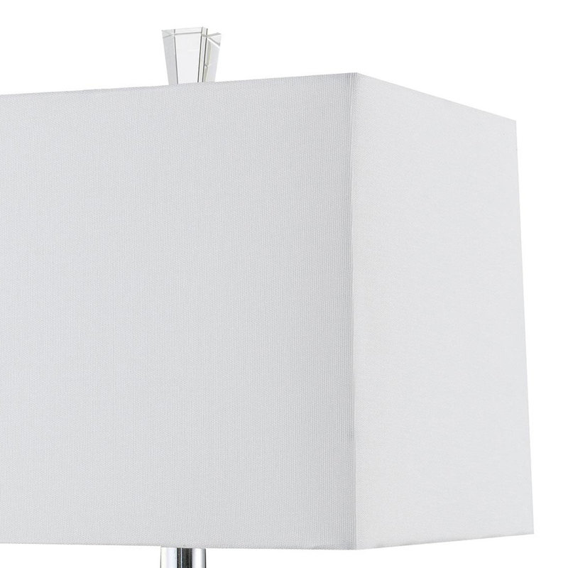 Lampe de table carrée 30 po à miroir effilé brun