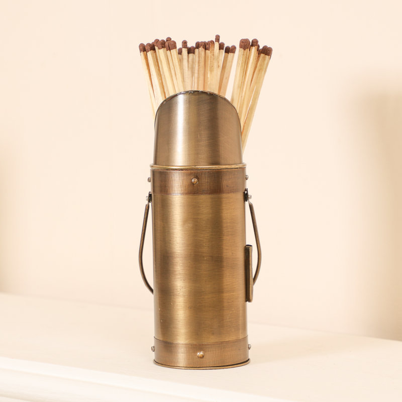 Metal Log Carrier, Brass