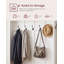 Porte-manteau d'entrée de style américain traditionnel moderne de 140 cm de large avec banc de rangement, organisateur de manteaux avec 6 crochets et rangement pour chaussures-1140951985