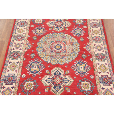 Geometric Kazak Oriental Rug 5x7