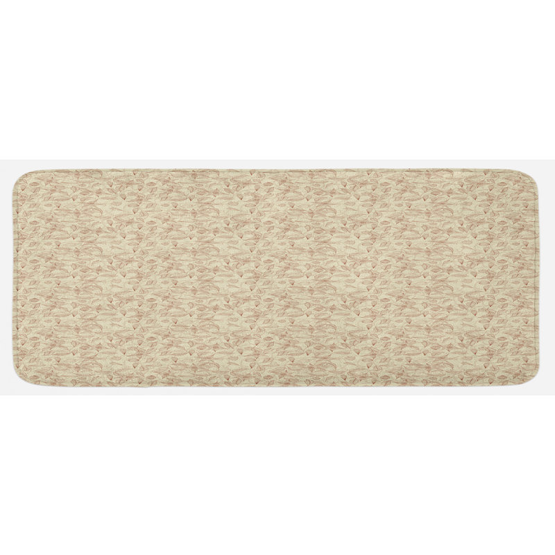 Tapis de cuisine rétro avec motif floral rétro