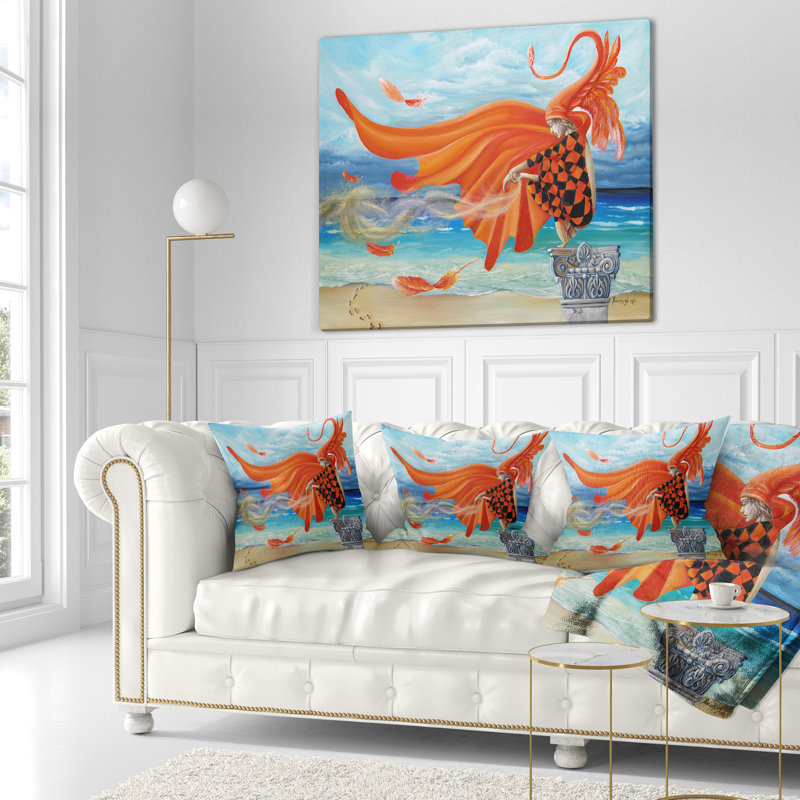 Wind Blows All - Abstract Printed Throw Pillow