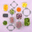 JoyJolt Fluted Glass Food Storage Containers with Leakproof Lids, Set of 12-93241398