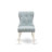 7 Piece Dining Room Set Consist of a Rectangle Wooden Table with Butterfly Leaf and 6 Baby Blue Linen Fabric Parson Dining Chairs, Linen White-126106470-126106469-126127935