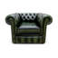 Chesterfield 3 Piece Suite. 3 Seater Sofa + Club Chair + Queen Anne Wing Chair Leather Sofa Suite Offer Antique-1109694199