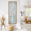 Silhouette de palmier blanc sur fond bleu pâle brumeux - grande impression sur toile encadrée dans la chambre principale-1226746092-1226746089