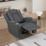 Power Pu-leather Recliner Single Chair With In-arm Storage & Led Base Lights