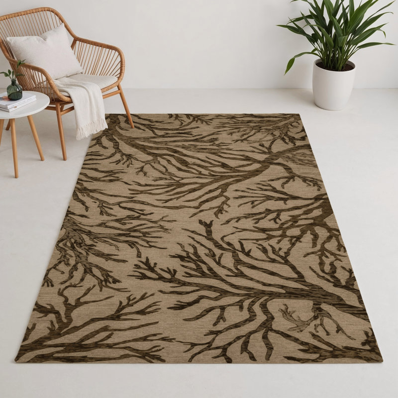 Tapis beige d'intérieur et d'extérieur Nature, Rectangulaire 3 pi x 5 pi