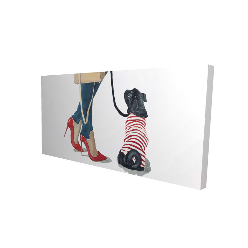 Best Friends Fashion - Animaux, toile rouge pour la décoration intérieure