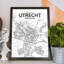 Utrecht City Map - No Frame Print-1752628373