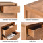 Table de chevet 22 po en bois massif à 2 tiroirs Varick-1137645237