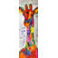 Abstract Colourful Giraffe - Paint Splash Canvas Art | Home Decor
