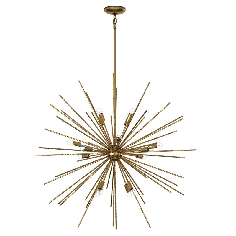 Tryst 16-Light Sputnik Sphere Chandelier, Burnished Gold