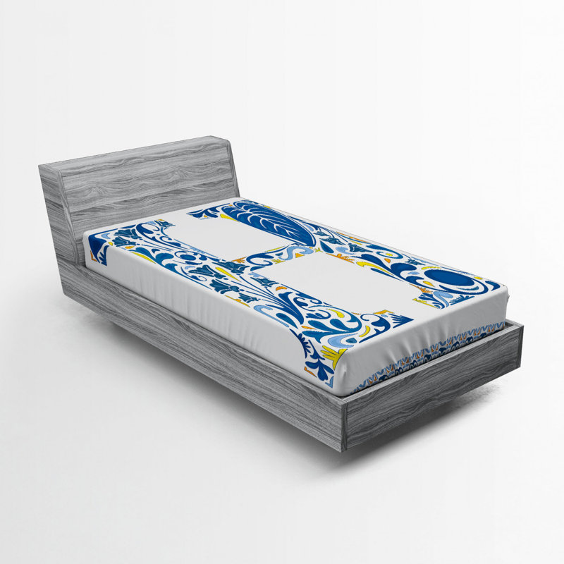 Microfiber Floral Fitted Sheet, Twin XL Fitted Sheet