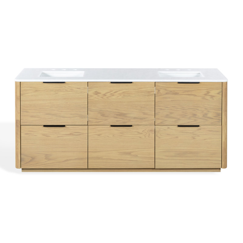 72" Double Sink Gabrietta Vanity, Natural
