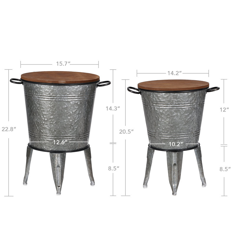 Bahe Nesting Tables, Silver