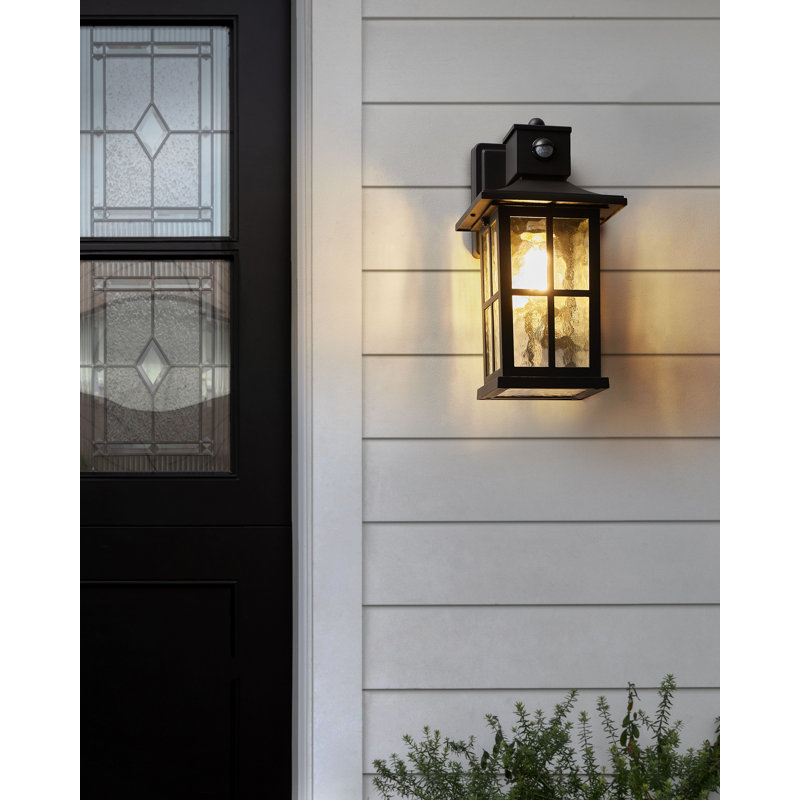 AZMAK Matte Black 19cm H Outdoor Wall Lantern