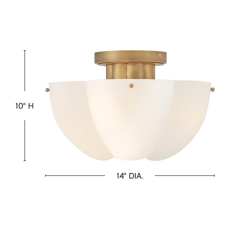 Hinkley becca medium semi-flush mount