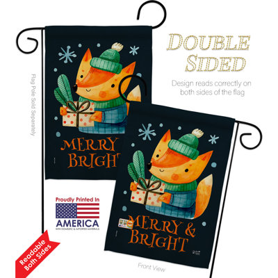Double Sided 18.5'' H x 13'' W Polyester Christmas Flag Set