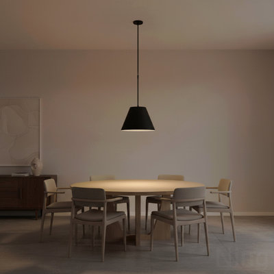 16 Inch Diameter Integrated Led In Black Finish Pendant