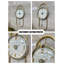 Horloge murale en métal blanc-or